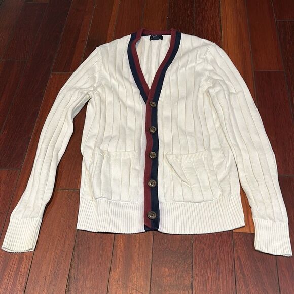 Brooks Brothers Maroon and Ivory Knit Sweater - Picture 1 of 6